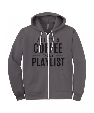 Music Life Zip Hoodie | All I Need Is Coffee & Music Hoodie $13.22 Sweatshirts