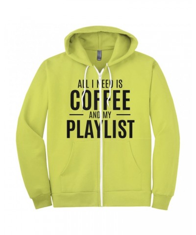 Music Life Zip Hoodie | All I Need Is Coffee & Music Hoodie $13.22 Sweatshirts