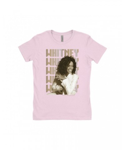 Whitney Houston Ladies' Boyfriend T-Shirt | Whitney Whitney Whitney Star Design Shirt $9.22 Shirts