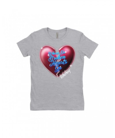 Whitney Houston Ladies' Boyfriend T-Shirt | Where Do Broken Hearts Go Shirt $8.57 Shirts
