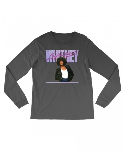 Whitney Houston Long Sleeve Shirt | So Emotional Album Cover Design Distressed Shirt $8.81 Shirts