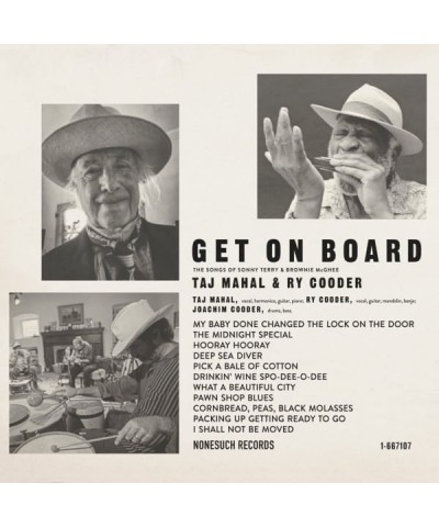 Taj Mahal & Ry Cooder Get on Board Vinyl Record $6.43 Vinyl