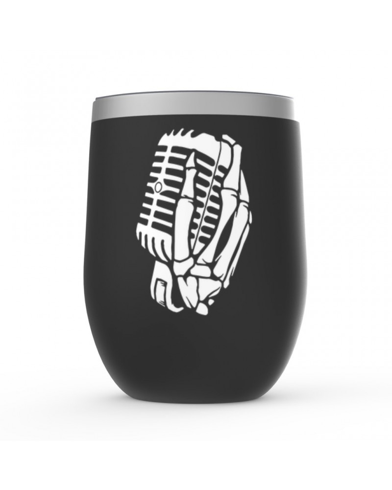 Music Life Wine Tumbler | Skelehands On The Mic Stemless Wine Tumbler $10.19 Drinkware