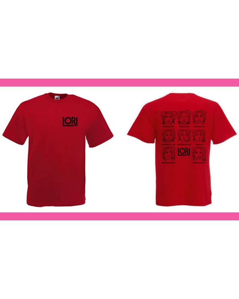 Lori 2021 Tour Dates T-Shirt in Red w/ Back Print $7.55 Shirts