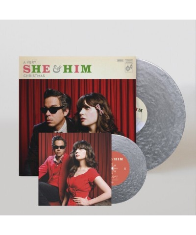 She & Him VERY SHE & HIM CHRISTMAS (METALLIC SILVER VINYL/7INCH) Vinyl Record $4.75 Vinyl