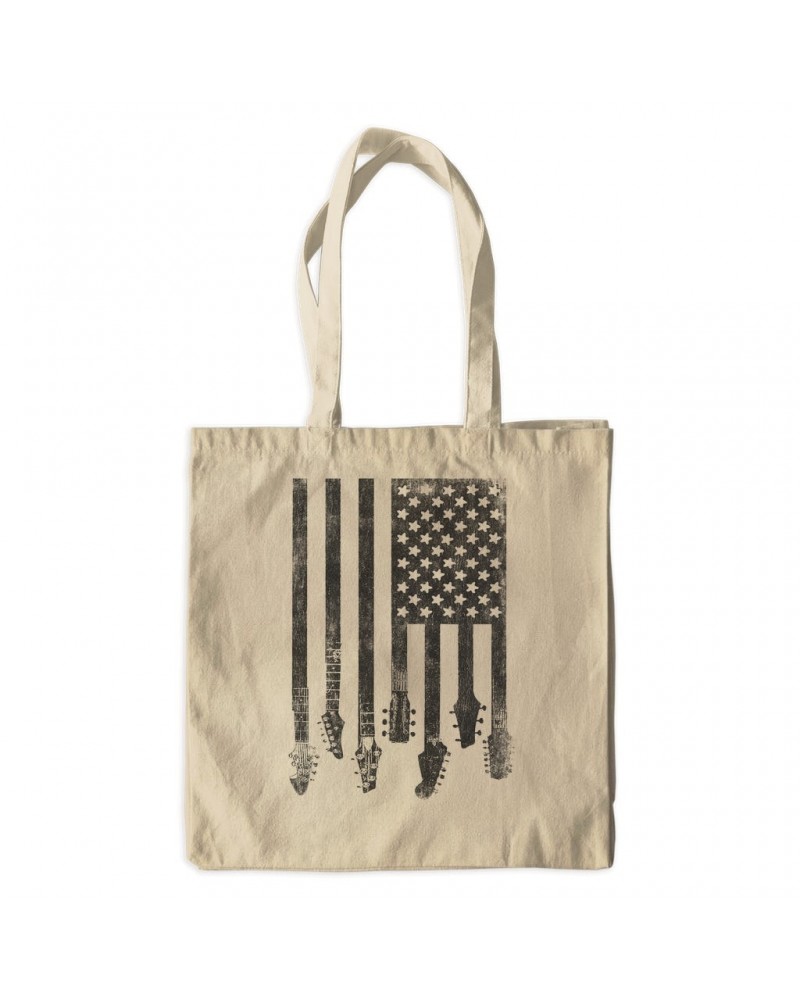 Music Life Canvas Tote Bag | Flag Guitar Canvas Tote $11.76 Bags