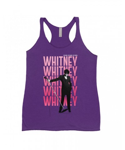 Whitney Houston Bold Colored Racerback Tank | Voice Music Truth Cover Art Ombre Pink Image Shirt $5.77 Shirts