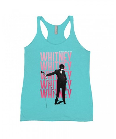 Whitney Houston Bold Colored Racerback Tank | Voice Music Truth Cover Art Ombre Pink Image Shirt $5.77 Shirts