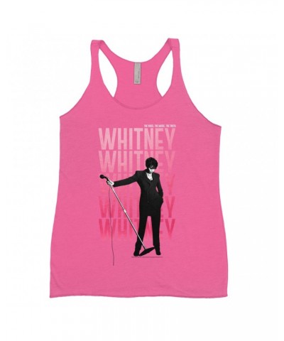 Whitney Houston Bold Colored Racerback Tank | Voice Music Truth Cover Art Ombre Pink Image Shirt $5.77 Shirts