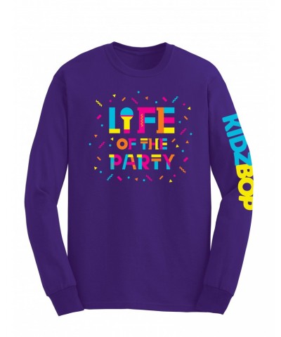 Kidz Bop Life Of The Party Purple Long Sleeve Youth Tee $6.23 Kids