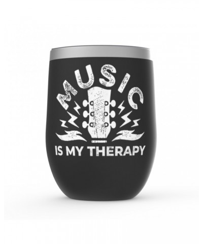 Music Life Wine Tumbler | Music Is My Therapy Stemless Wine Tumbler $11.51 Drinkware