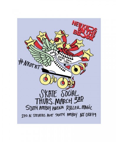 New Kids On The Block NKOTB Skate Social Event Poster $6.83 Decor