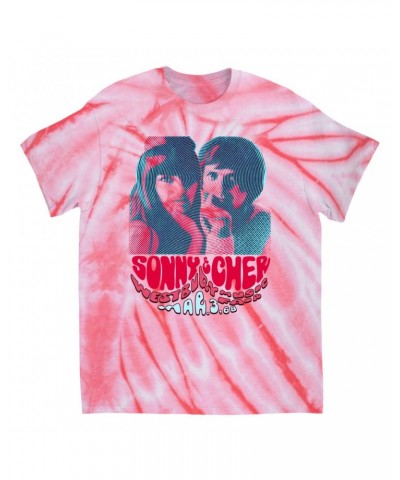 Sonny & Cher T-Shirt | Westbury Music Fair Red Psychedelic Flyer Tie Dye Shirt $22.24 Shirts