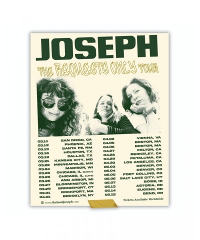JOSEPH 2022 Tour Poster $6.23 Decor