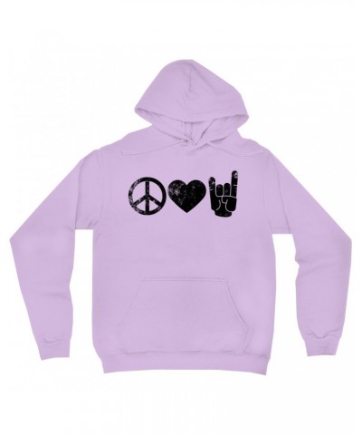 Music Life Hoodie | Peace Love Rock n' Roll Hoodie $7.58 Sweatshirts
