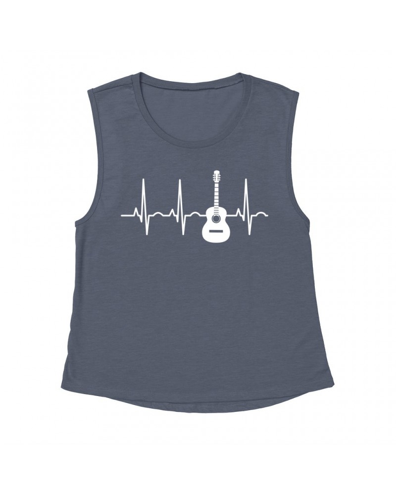 Music Life Muscle Tank | Acoustic Guitar Heartbeat Tank Top $6.43 Shirts
