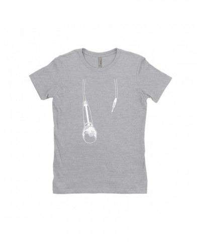 Music Life Ladies' Boyfriend T-Shirt | Let The Mic Hang Shirt $8.15 Shirts